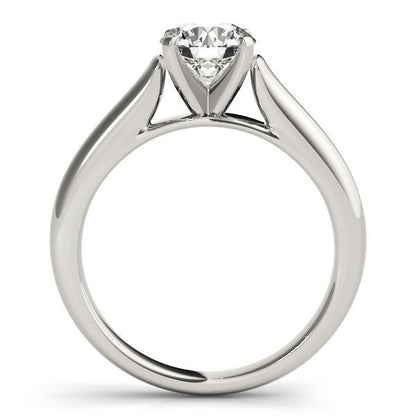 14k White Gold Cathedral Design Solitaire Diamond Engagement Ring (1 cttw) Bids.com