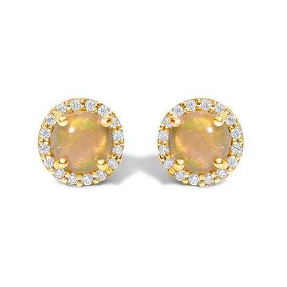 10K White Gold Purple Amethyst and 1/6 Cttw Diamond Halo Stud Earring Bids.com