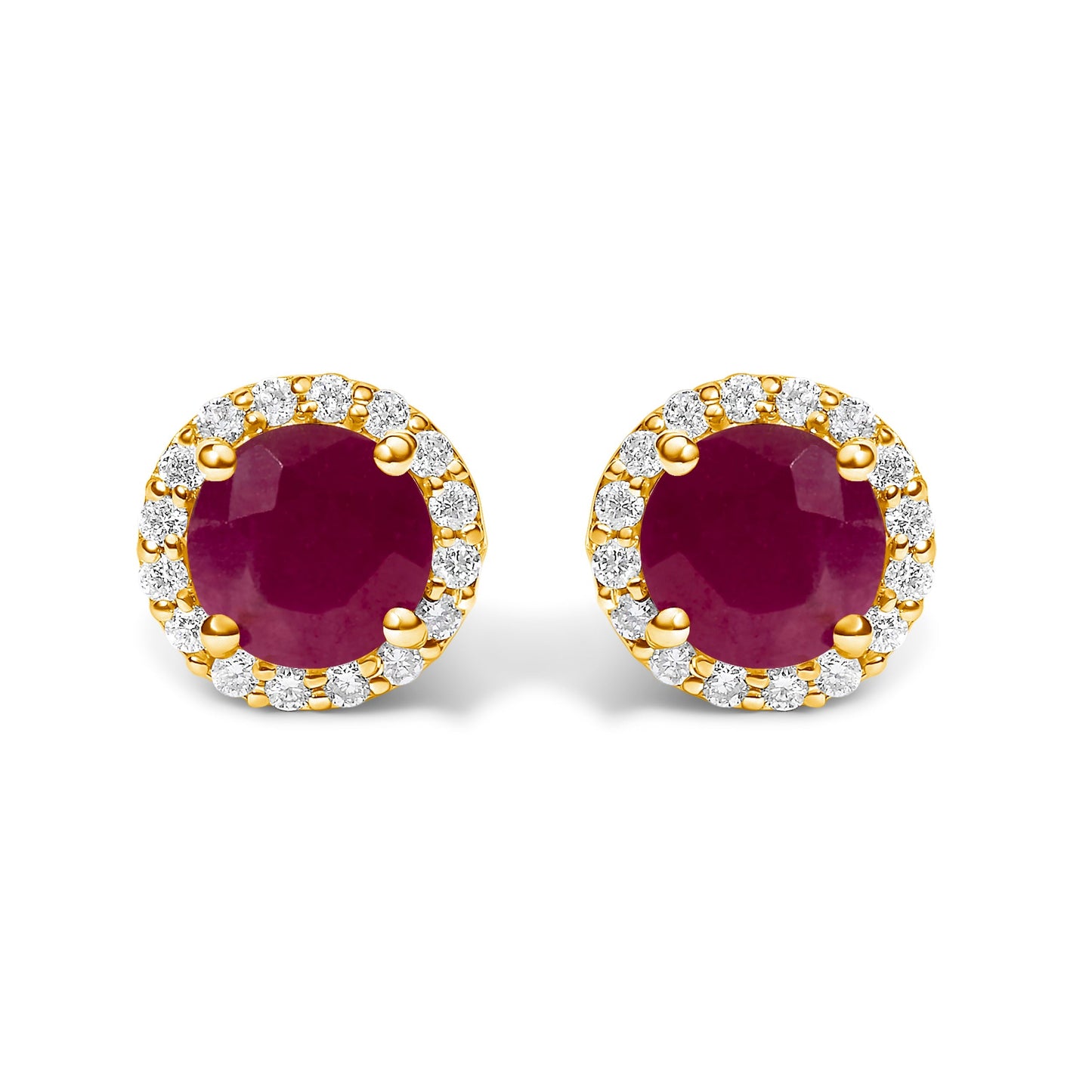 10K White Gold Purple Amethyst and 1/6 Cttw Diamond Halo Stud Earring Bids.com
