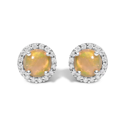 10K White Gold Purple Amethyst and 1/6 Cttw Diamond Halo Stud Earring Bids.com