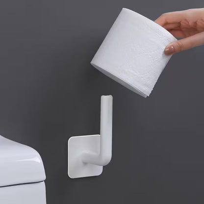 4-Pack: Adhesive Toilet Paper Holder, Wall Mount, White & Black DailySale