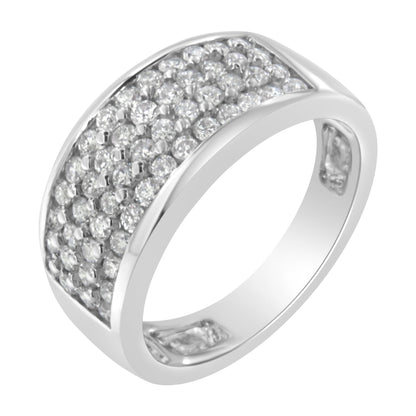 14K White Gold Round Cut Diamond Ring (1.0 Cttw, H-I Color, SI2-I1 Clarity) - Size 6-1/2 Bids.com
