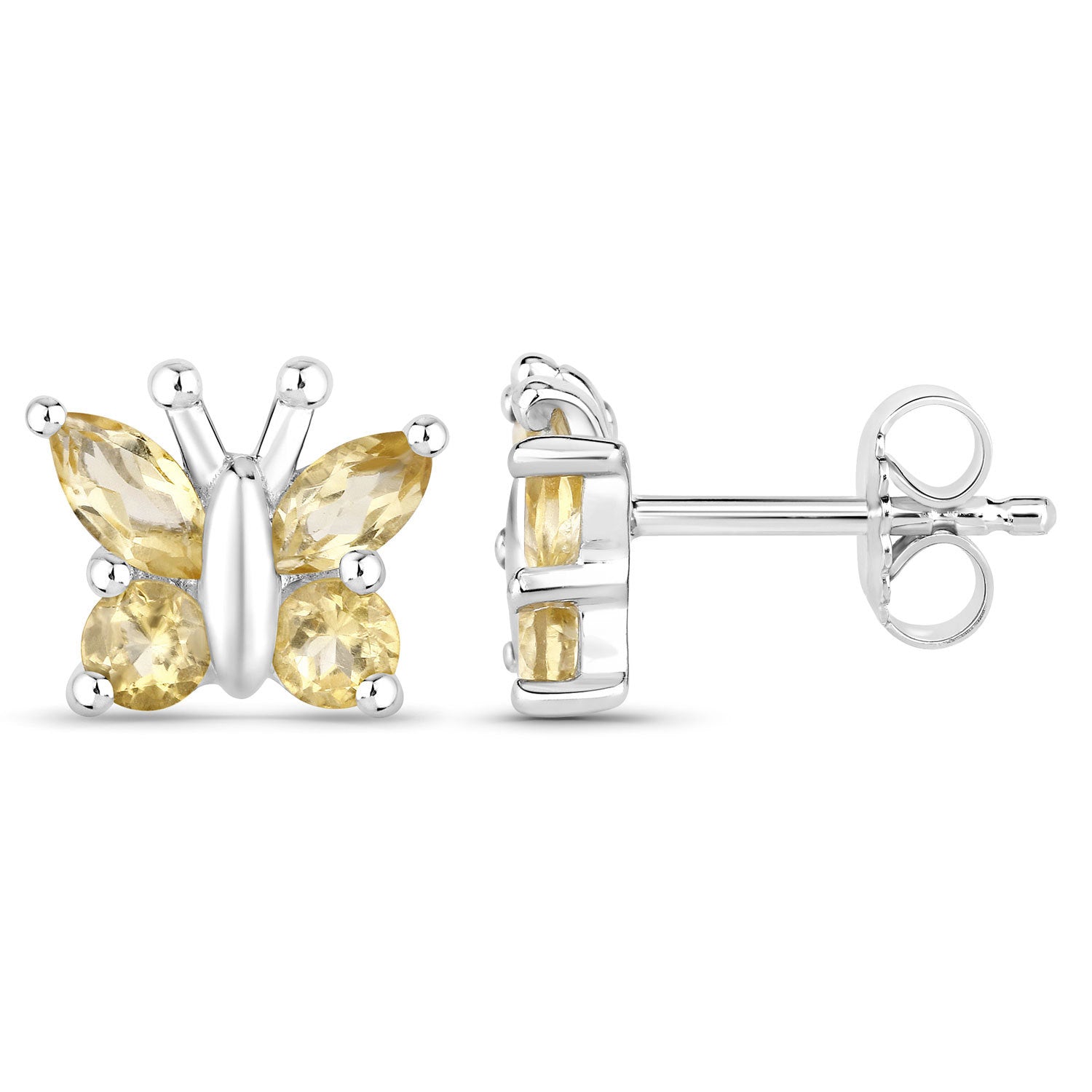 0.88 Carat Genuine Citrine .925 Sterling Silver Earrings Bids.com