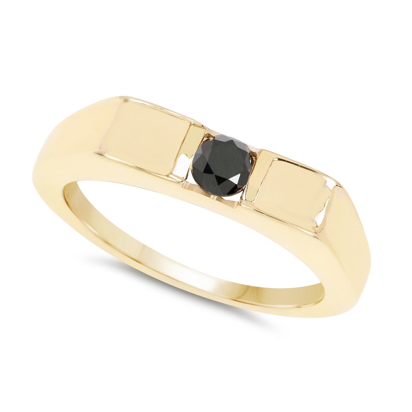0.25 Carat Genuine Black Diamond .925 Sterling Silver Ring Bids.com