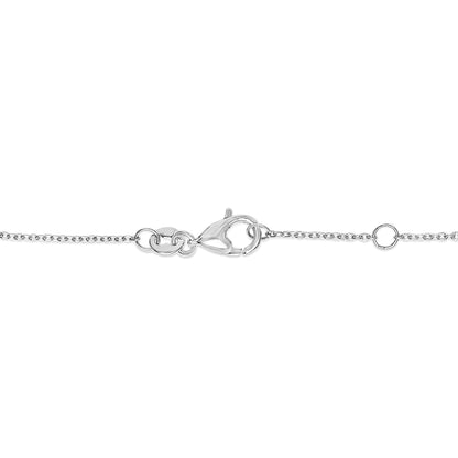 14K White Gold Alternating Blue Sapphire and Diamond Bezel Station Chain Bracelet - Size 7.5 inch Bids.com