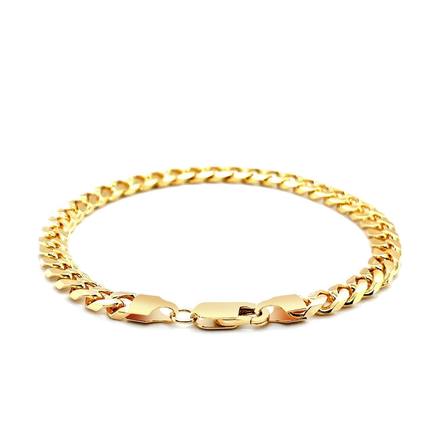 5.8mm 14k Yellow Gold Solid Miami Cuban Bracelet Bids.com