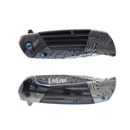 7.75" Titanium & Damascus Folding Knife DailySale