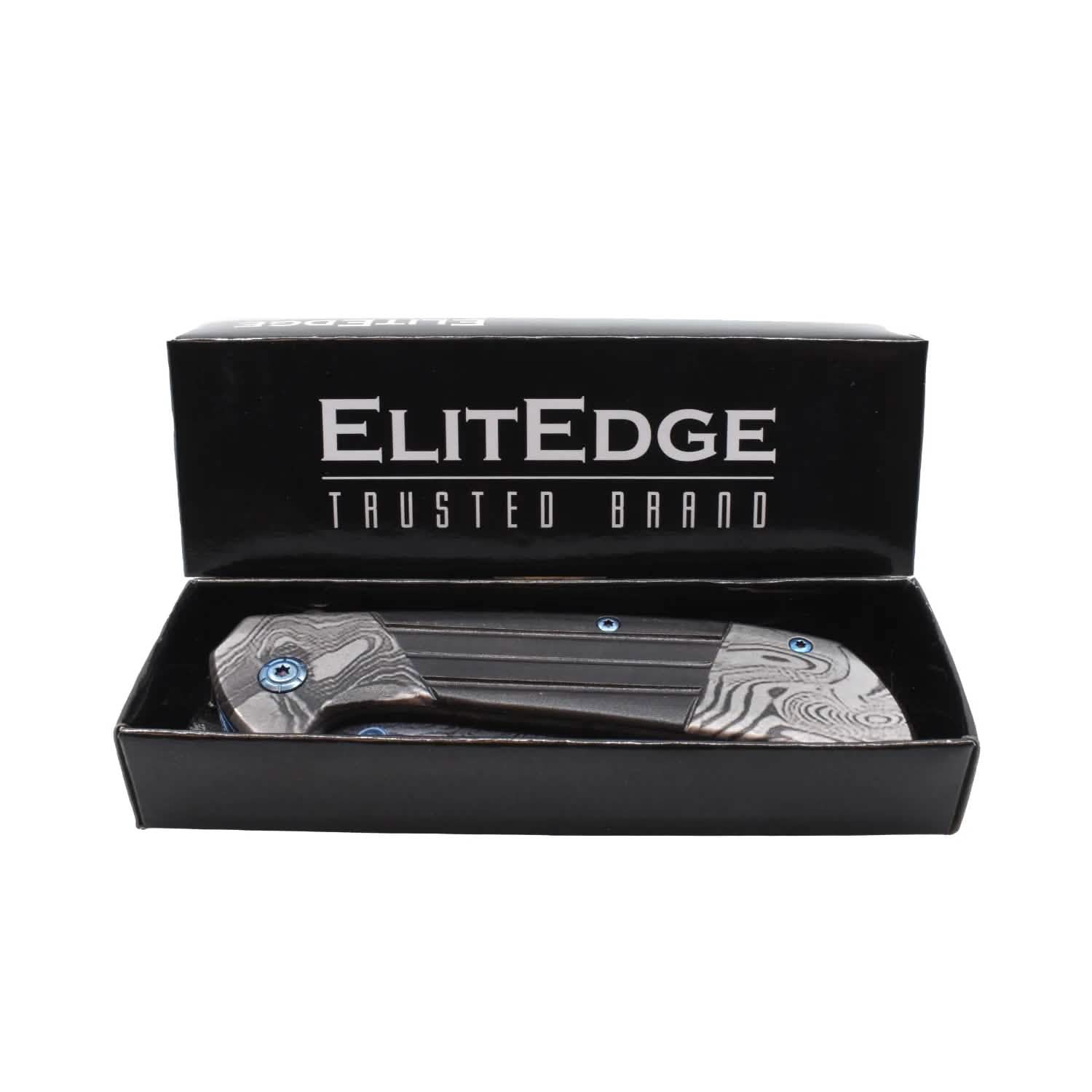 7.75" Titanium & Damascus Folding Knife DailySale