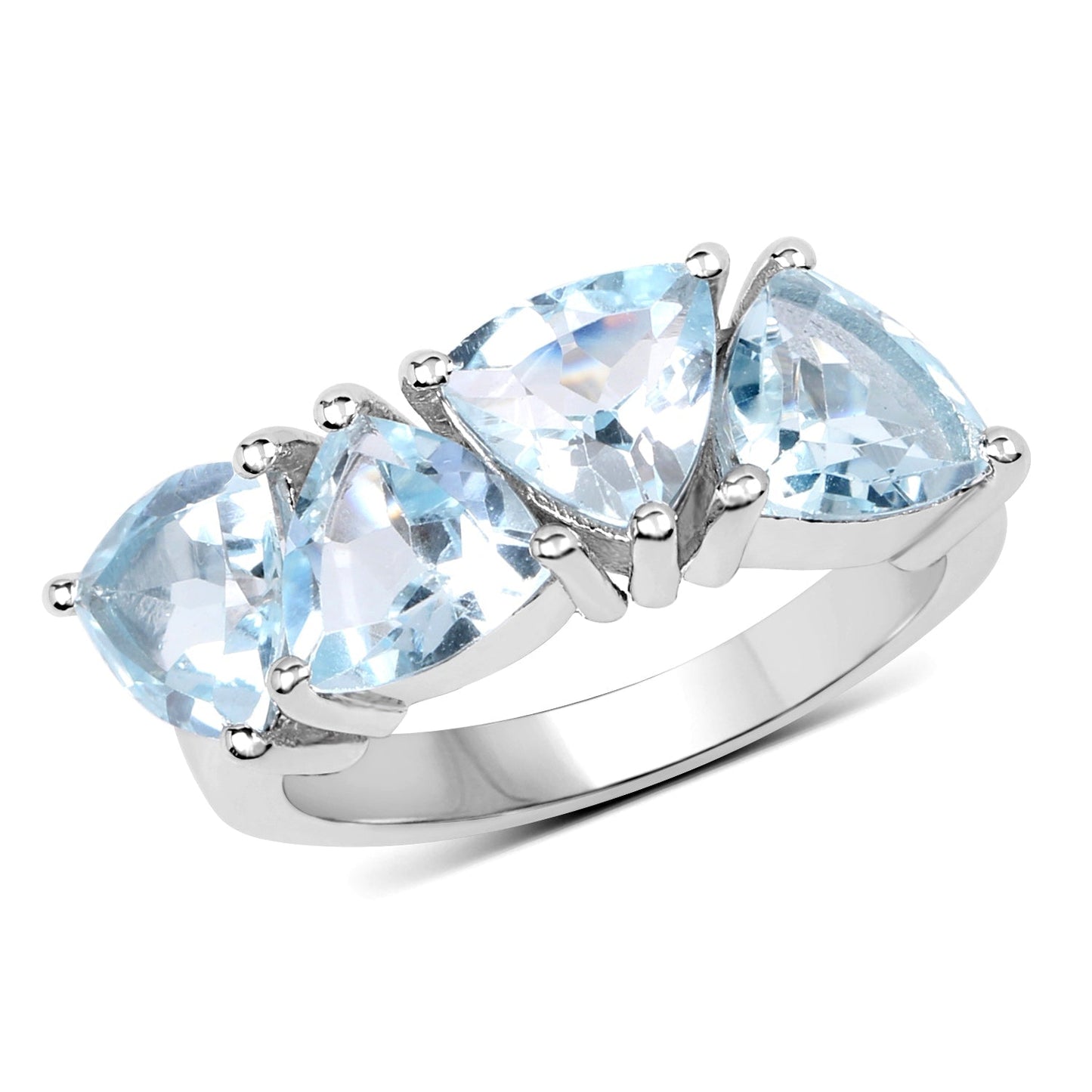 5.00 Carat Genuine  Blue Topaz .925 Sterling Silver Ring Bids.com