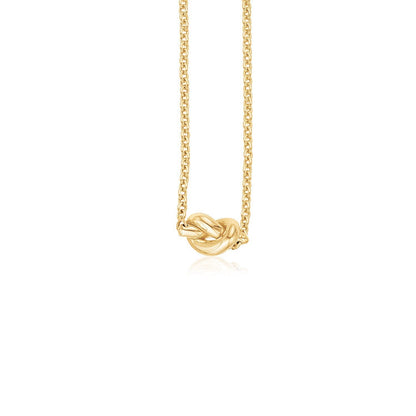 14k Yellow Gold Chain Necklace with Polished Knot Bids.com