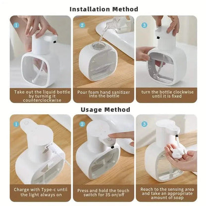 Automatic Foam Soap Dispenser – Touchless, USB Rechargeable, Adjustable Volume DailySale