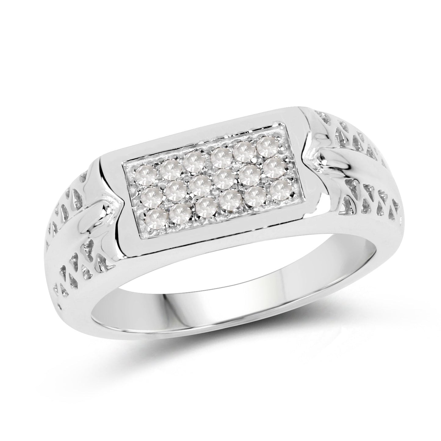 0.27 Carat Genuine White Diamond .925 Sterling Silver Ring Bids.com