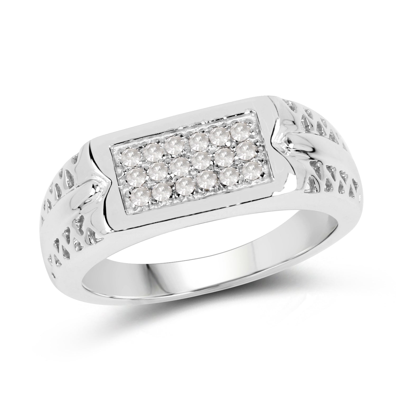 0.27 Carat Genuine White Diamond .925 Sterling Silver Ring Bids.com