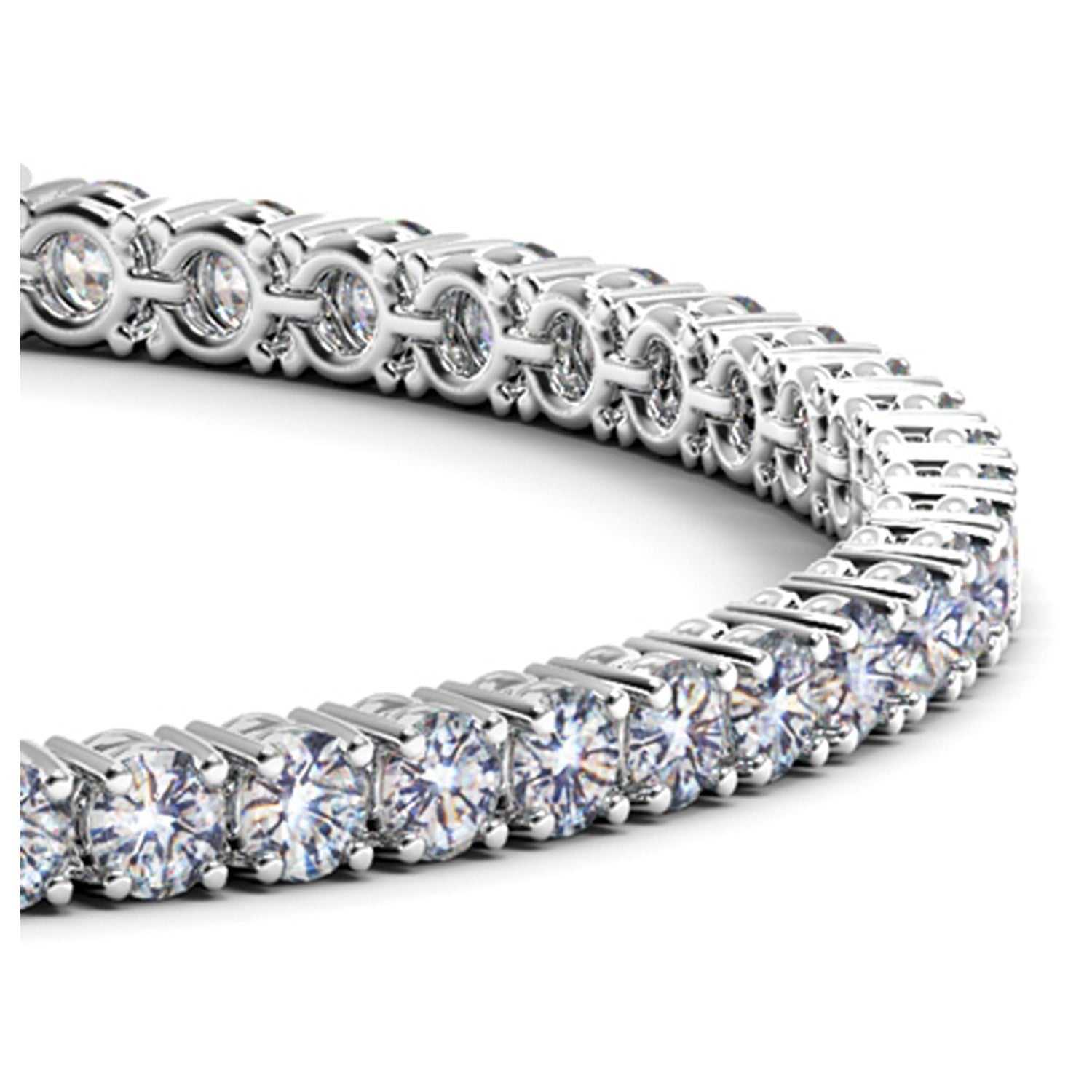 Lab Grown Round Diamond Tennis Bracelet in 14k White Gold (6 cctw F/G  VS2/SI1) Bids.com