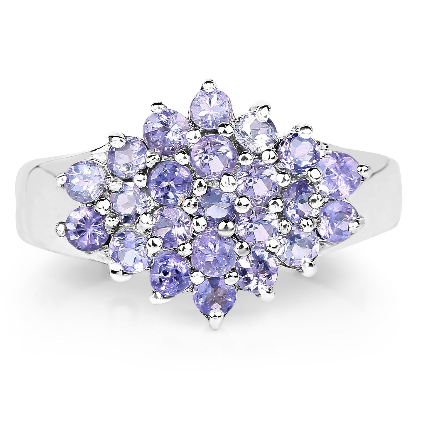 1.61 Carat Genuine Tanzanite .925 Sterling Silver Ring Bids.com