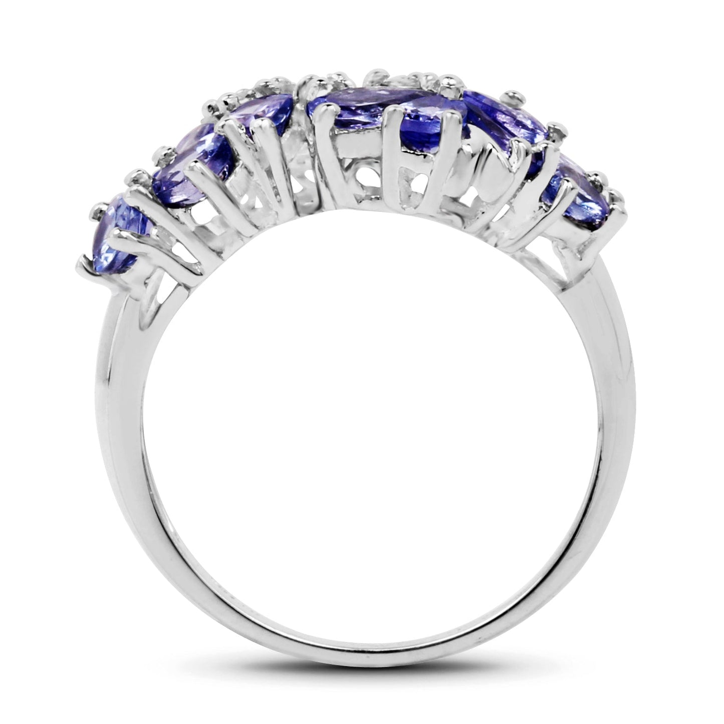 2.88 Carat Genuine Tanzanite .925 Sterling Silver Ring Bids.com