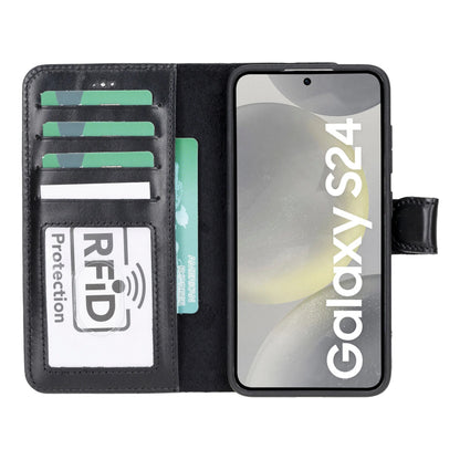 Samsung Galaxy S24 Plus Leather Wallet Case Detachable RFID – Magic Mizuri Leather