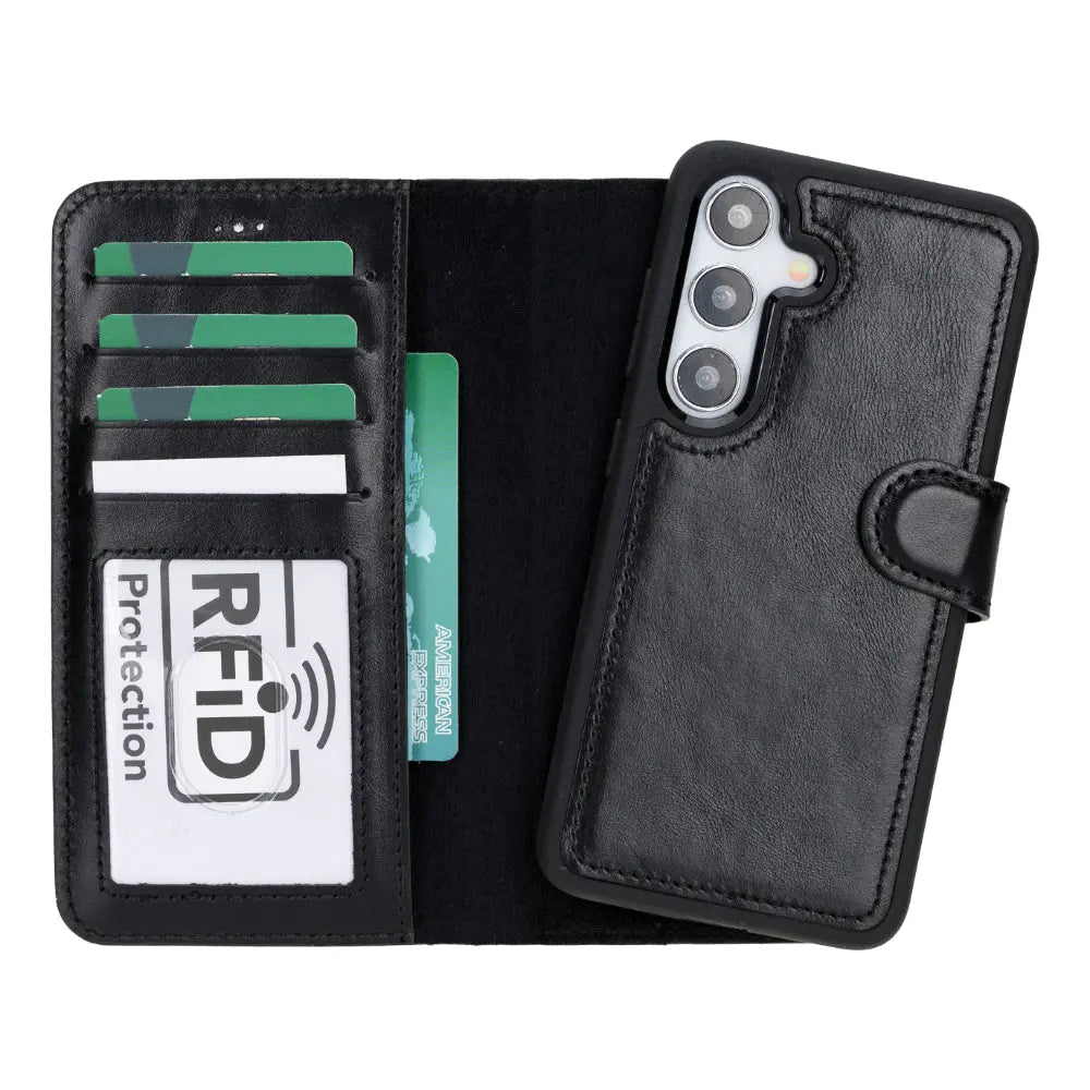 Samsung Galaxy S25 Plus Leather Wallet Case Detachable RFID – Magic Mizuri Leather