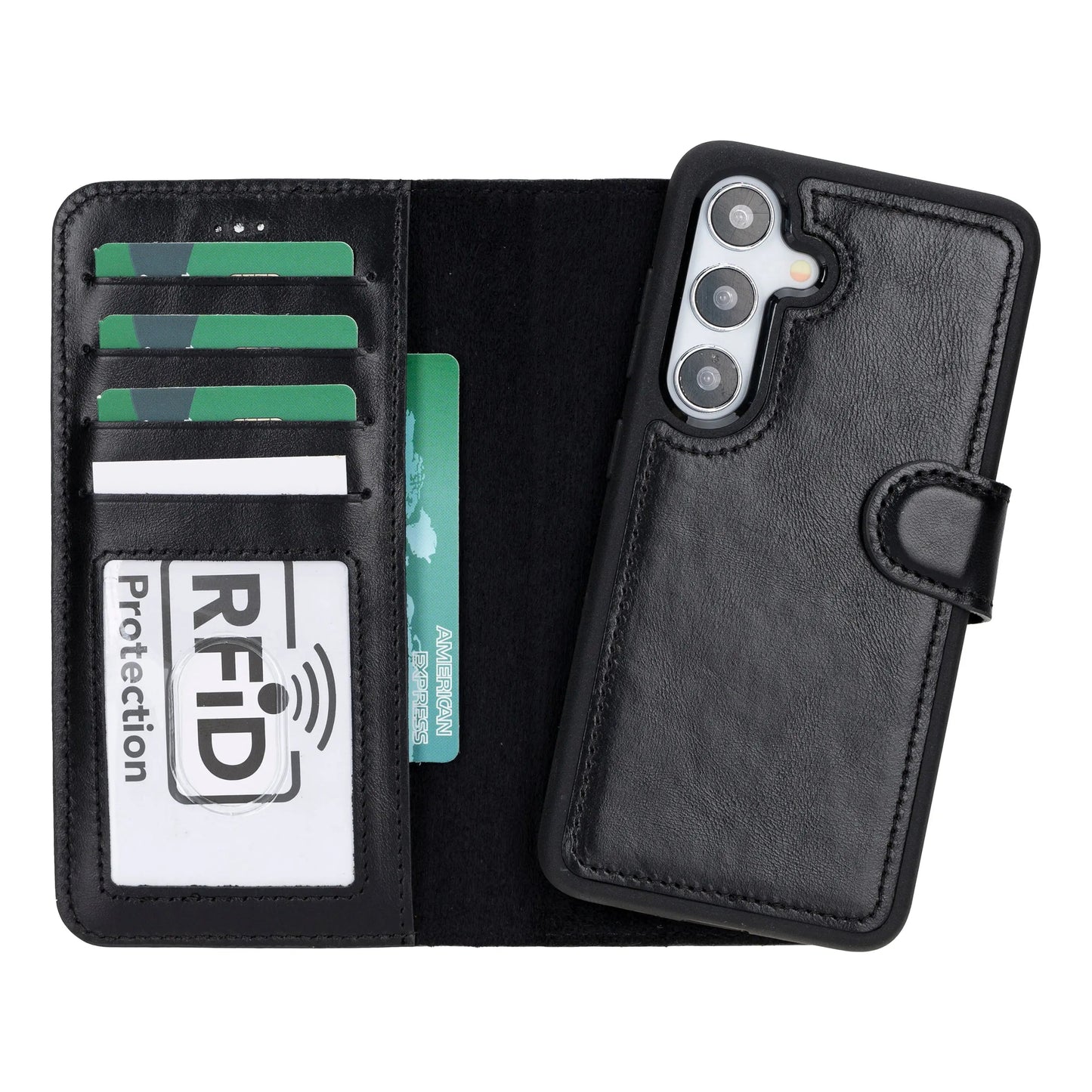 Samsung Galaxy S24 Plus Leather Wallet Case Detachable RFID – Magic Mizuri Leather