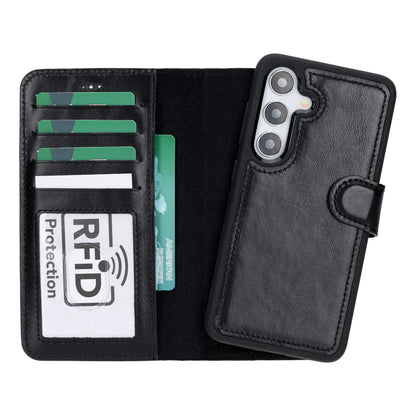 Samsung Galaxy S24 Leather Wallet Case Detachable RFID – Magic Mizuri Leather
