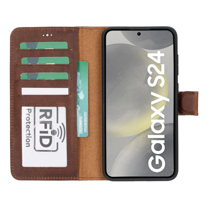 Samsung Galaxy S24 Plus Leather Wallet Case Detachable RFID – Magic Mizuri Leather