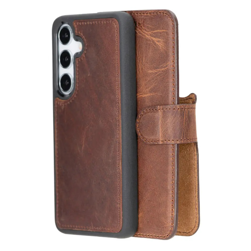 Samsung Galaxy S25 Leather Wallet Case Detachable RFID – Magic Mizuri Leather