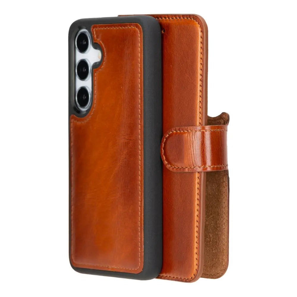 Samsung Galaxy S25 Leather Wallet Case Detachable RFID – Magic Mizuri Leather