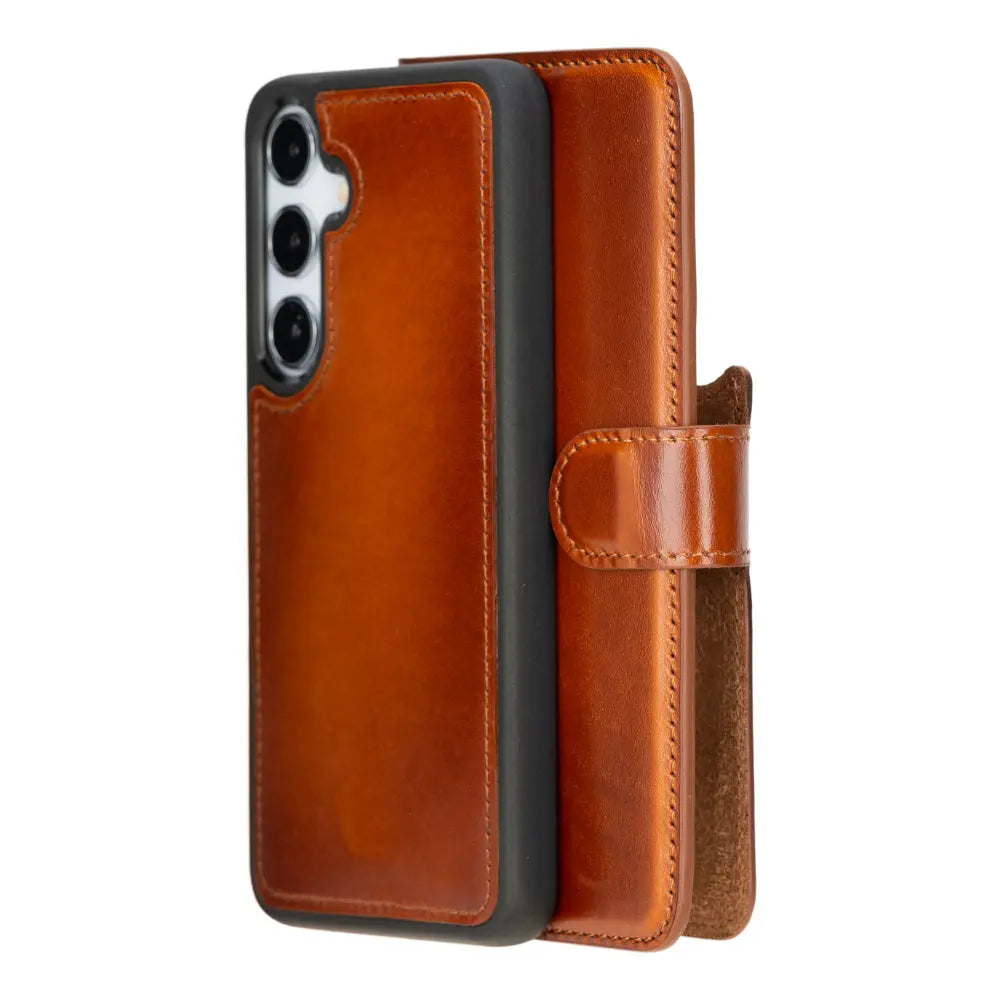 Samsung Galaxy S25 Plus Leather Wallet Case Detachable RFID – Magic Mizuri Leather