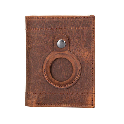Airmaka Leather Card Holder With Airtag Slot Mizuri Leather