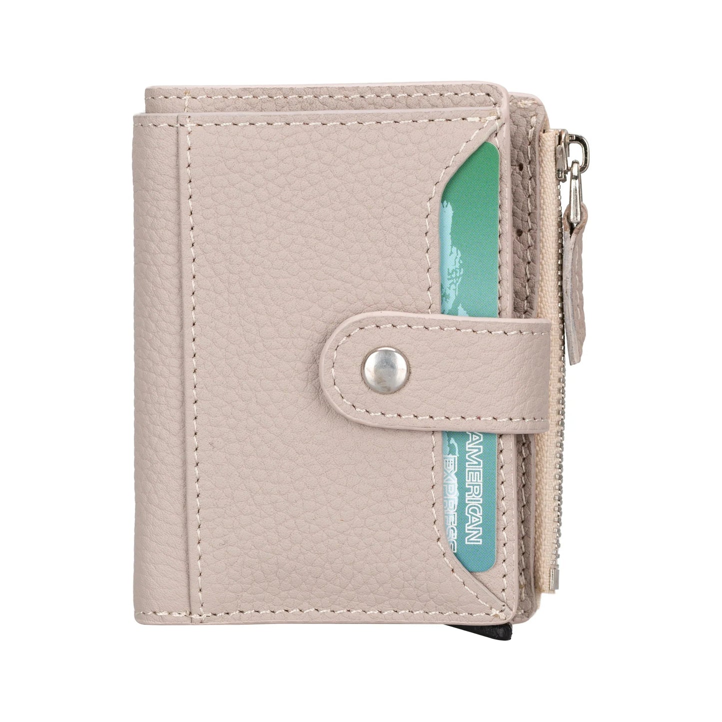 Leather Zip Mechanical Card Holder Mizuri Leather