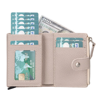 Leather Zip Mechanical Card Holder Mizuri Leather