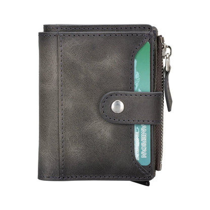 Leather Zip Mechanical Card Holder Mizuri Leather
