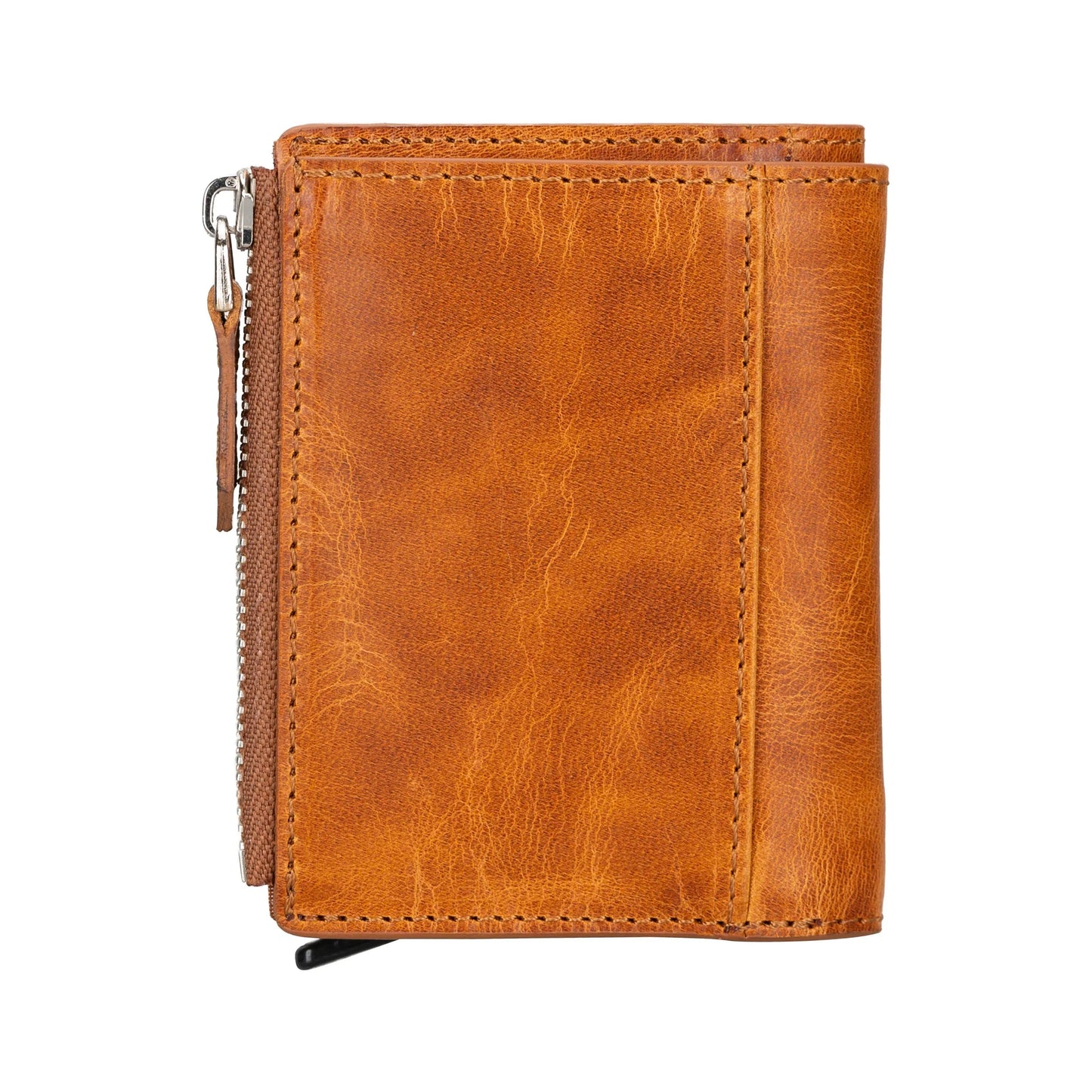 Leather Zip Mechanical Card Holder Mizuri Leather