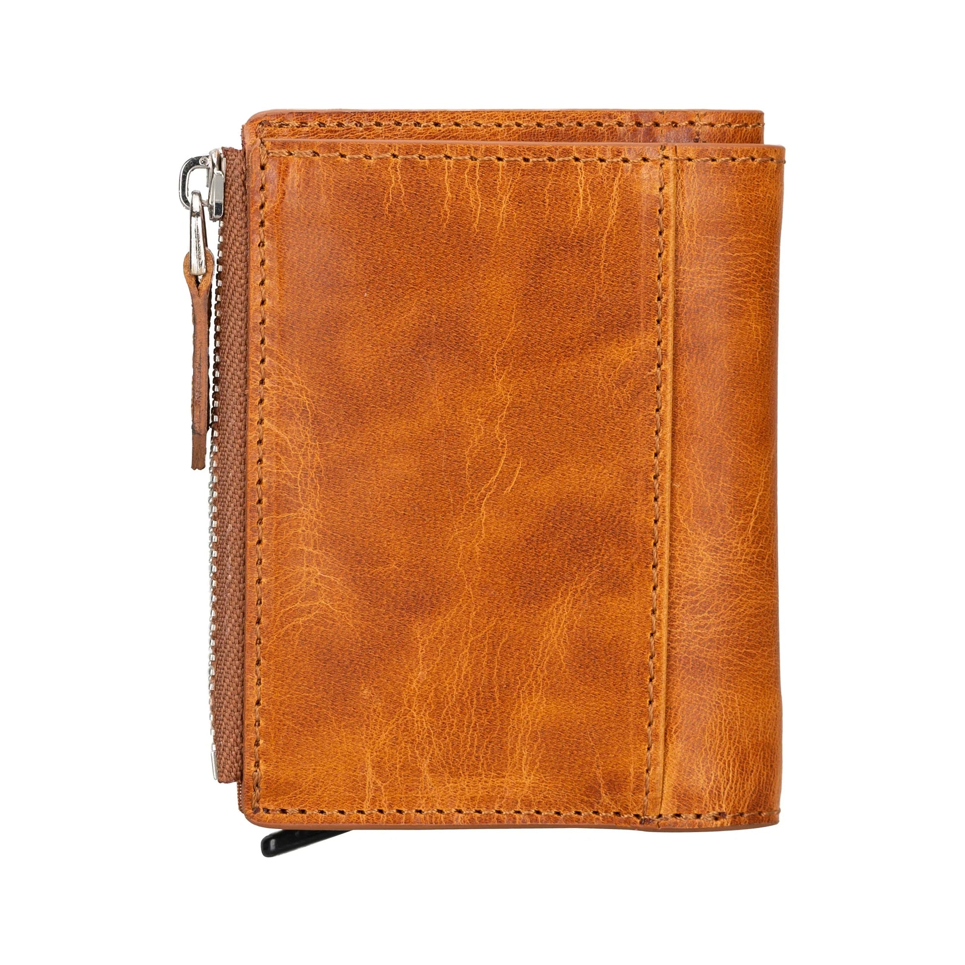 Leather Zip Mechanical Card Holder Mizuri Leather