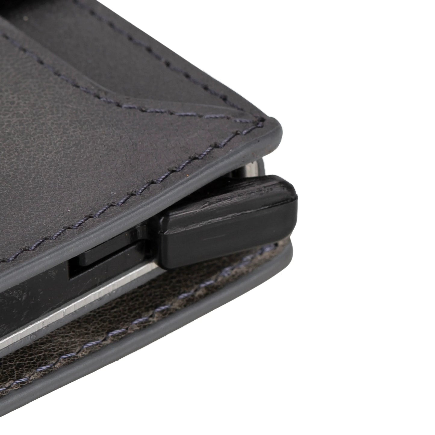 Leather Zip Mechanical Card Holder Mizuri Leather