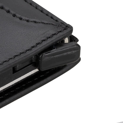 Leather Zip Mechanical Card Holder Mizuri Leather