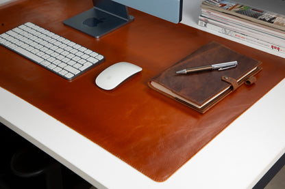 Natural Leather Desk Mat (91 cm x 48 cm) Mizuri Leather
