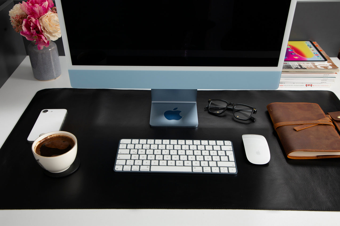 Natural Leather Desk Mat (91 cm x 48 cm) Mizuri Leather