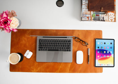 Natural Leather Desk Mat (91 cm x 48 cm) Mizuri Leather