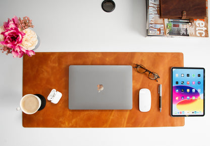 Natural Leather Desk Mat (91 cm x 48 cm) Mizuri Leather