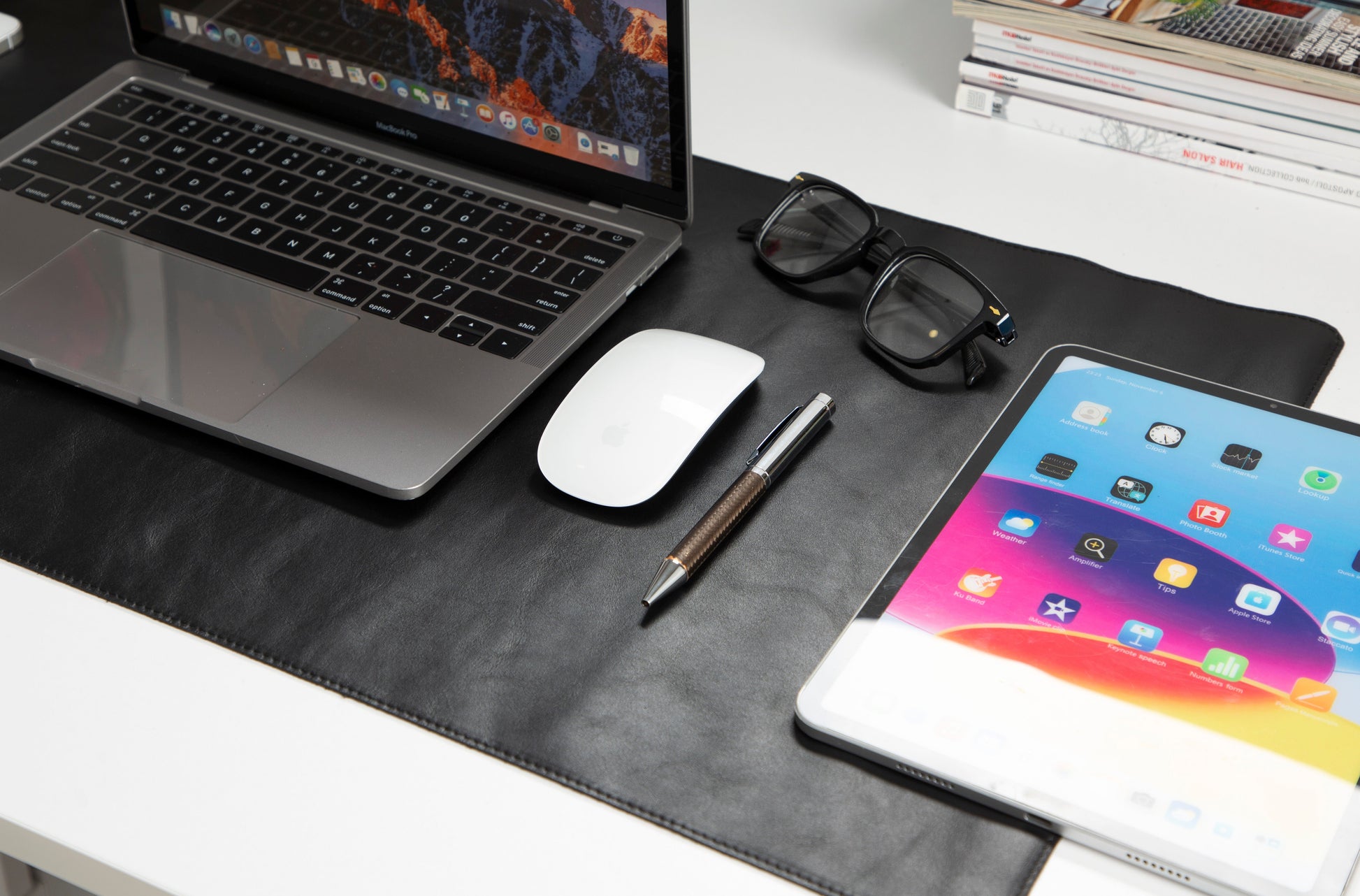 Natural Leather Desk Mat (37 cm x 80 cm) Mizuri Leather