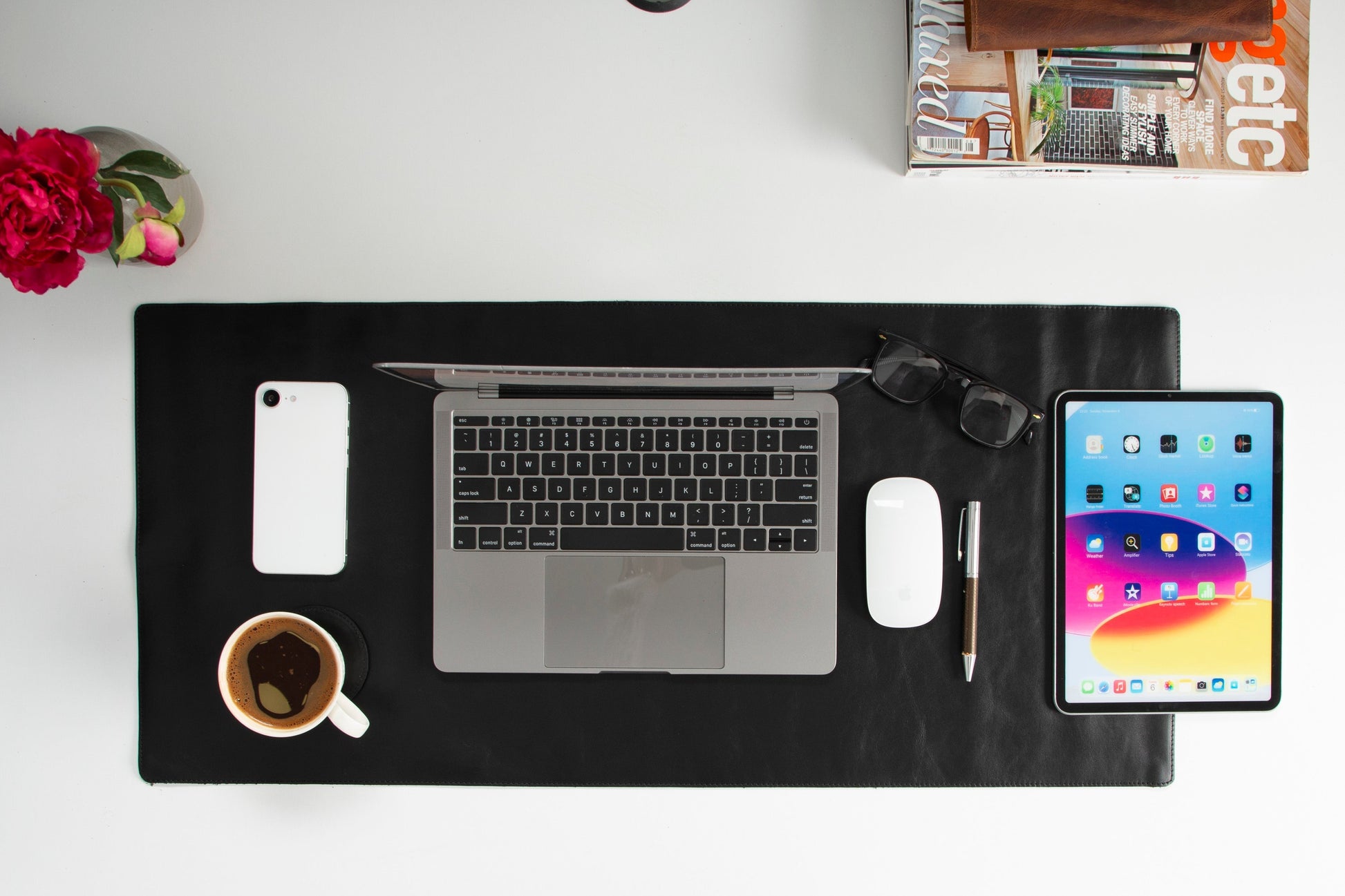Natural Leather Desk Mat (37 cm x 80 cm) Mizuri Leather