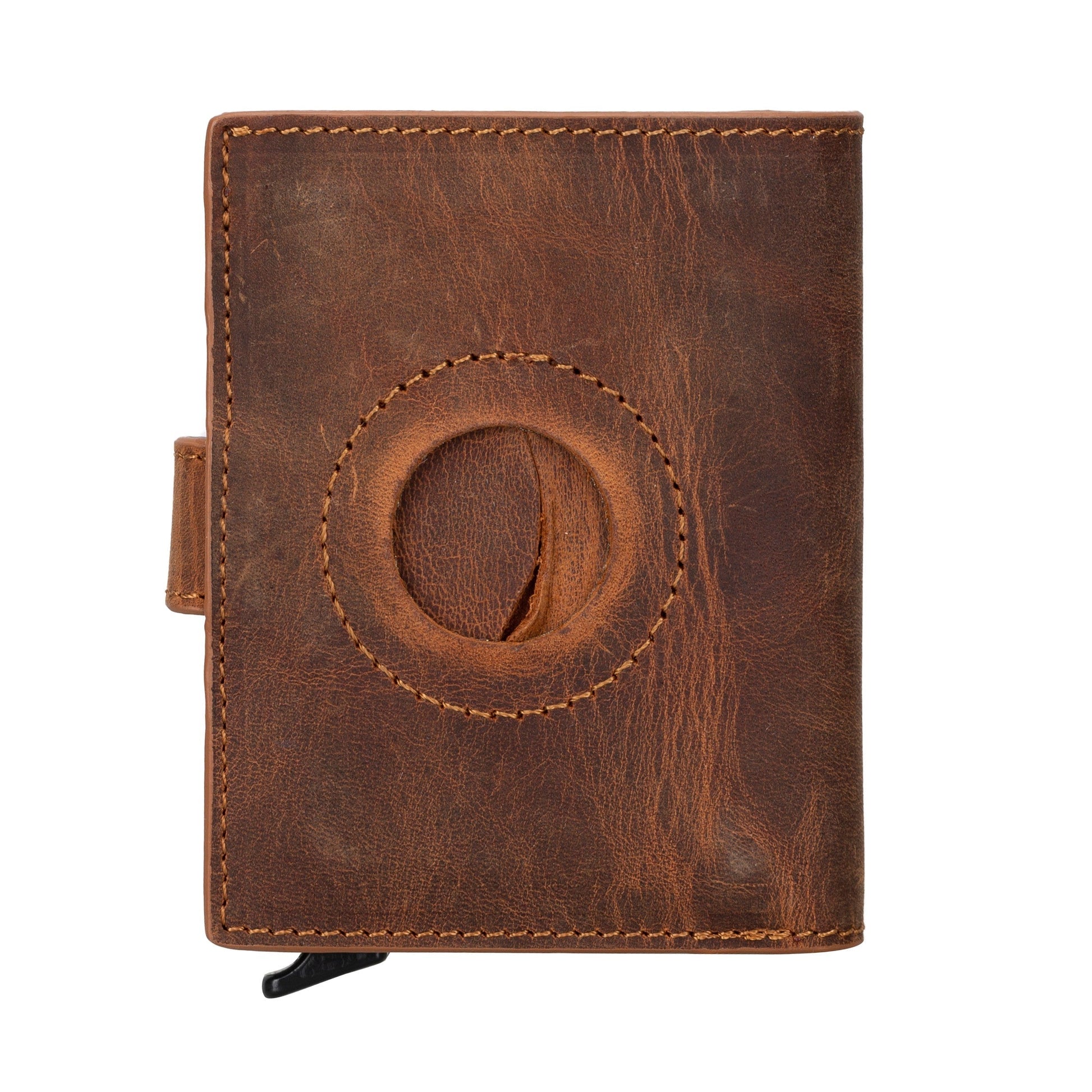 Palertag Zip Mechanical Leather Card Holder with AirTag Slot Mizuri Leather