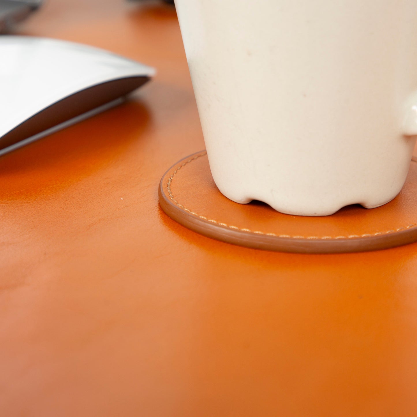 Divine Cup Leather Coaster Set Mizuri Leather