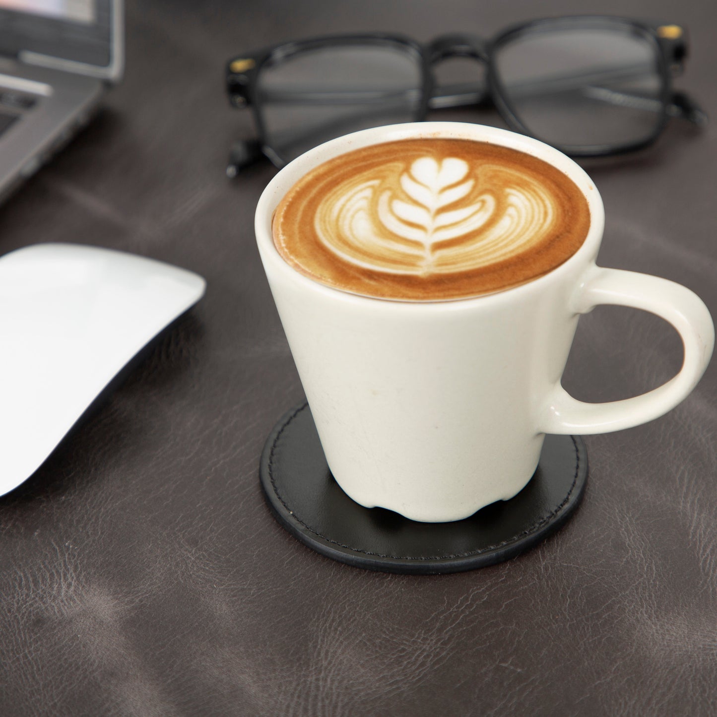 Divine Cup Leather Coaster Set Mizuri Leather