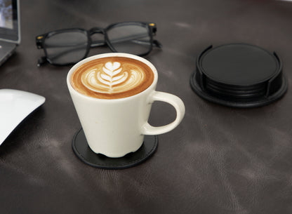 Divine Cup Leather Coaster Set Mizuri Leather