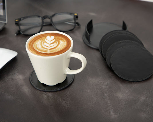 Divine Cup Leather Coaster Set Mizuri Leather