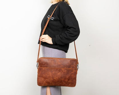 Awe Slim Leather Laptop / Tablet Bag Mizuri Leather