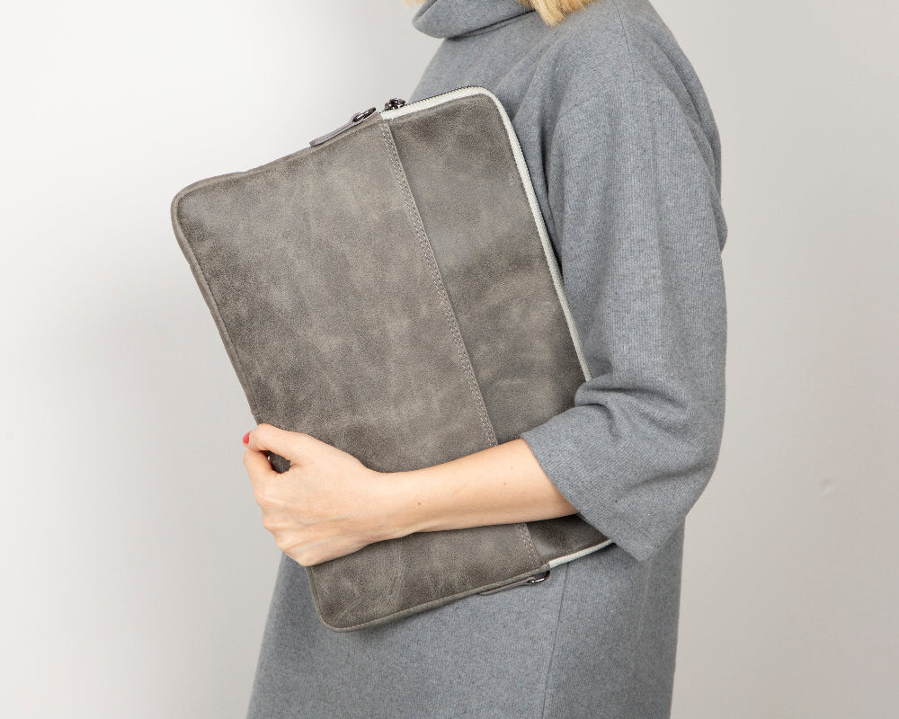 Awe Slim Leather Laptop / Tablet Bag Mizuri Leather