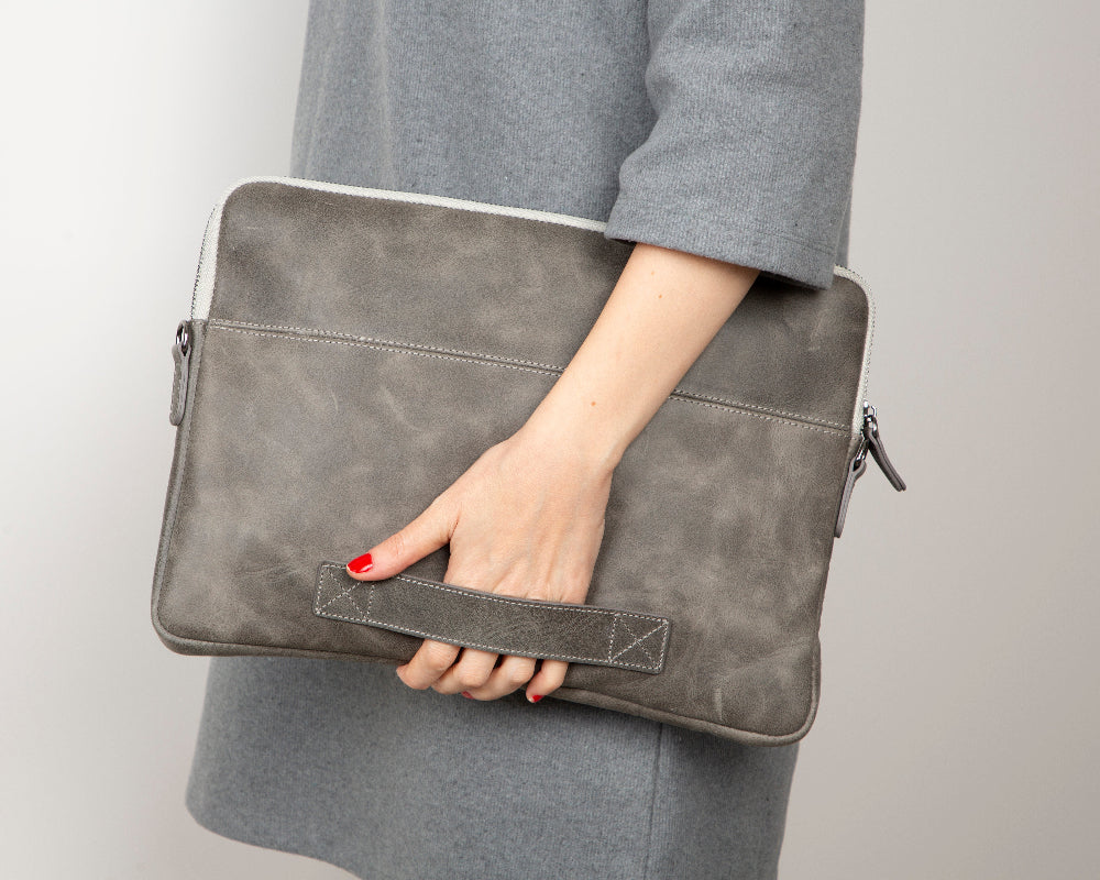 Awe Slim Leather Laptop / Tablet Bag Mizuri Leather